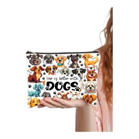 Dog-Themed Multi-Color Makeup Bag Pouch - Picture 9 of 10